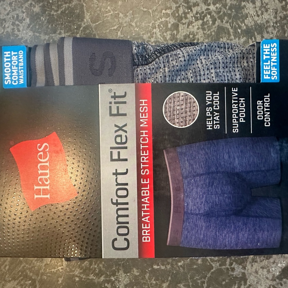 Hanes Men's Comfort Flex Fit Boxer Briefs - Blue